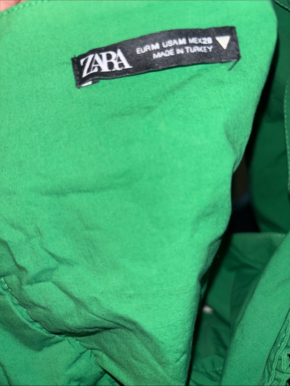 Zara Green Ruffle Crop Top - Picture 5 of 5